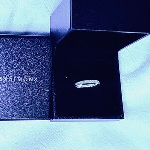 Ross-Simons Silver Lab Diamond Ring 6.5 MSRP $1,240.00+tax/s&h